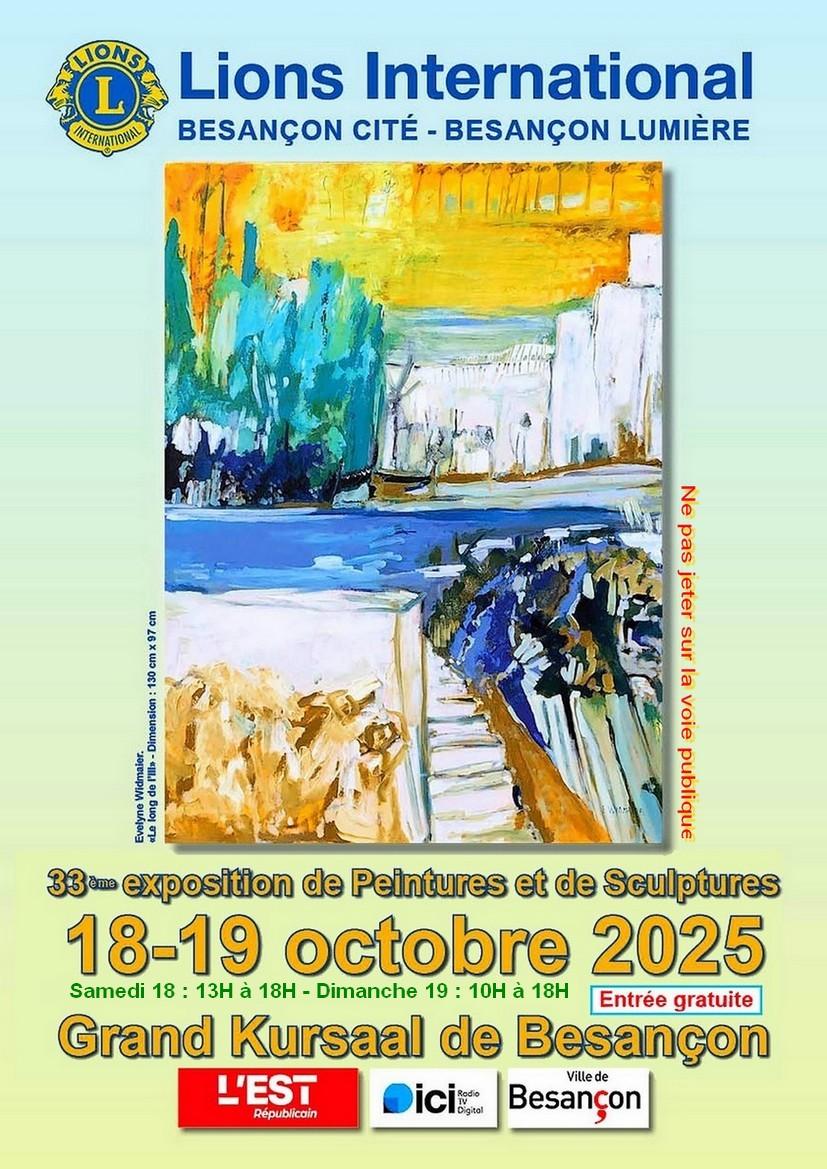 Kursaal, Besançon, 33ème exposition peinture et sculptures, Lions Club, Exposition Kursaal, PEINTURE ET SCULPTURES